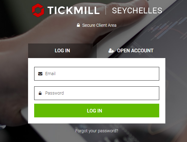 Como abrir uma conta real Tickmill